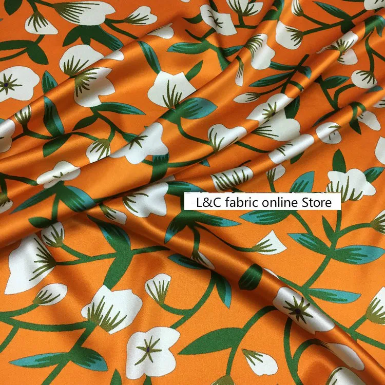 Теплый оранжевый ручная роспись ветки виноградный цветок цифровая печать