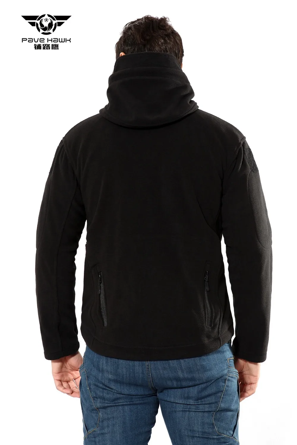 Утепленная флисовая куртка TAD с капюшоном теплая ветрозащитная тактическая