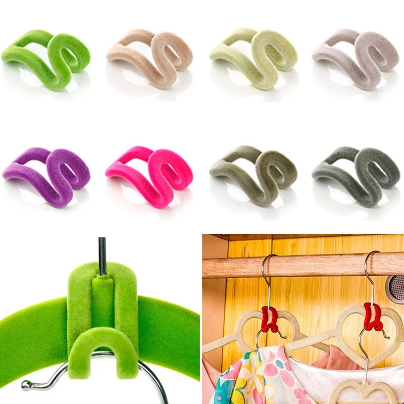 10 шт. новая милая вешалка для одежды из флока простой крючок креативный держатель