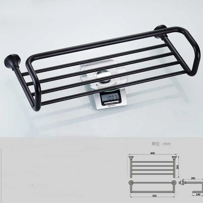 Черная вешалка для полотенец черная в американском стиле ванную комнату