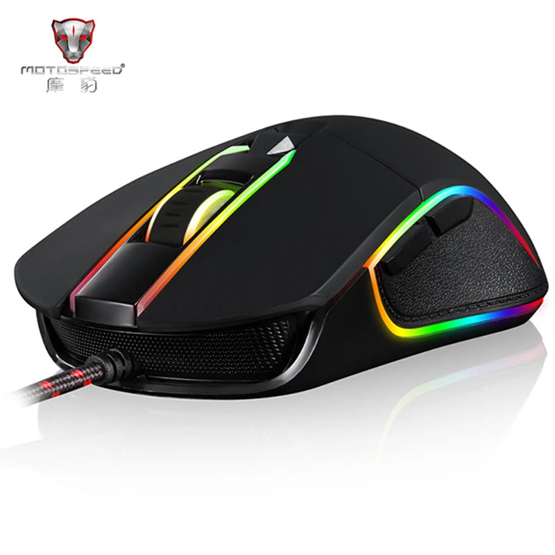 Motospeed V30 профессиональная игровая мышь USB Проводная оптическая с регулируемым