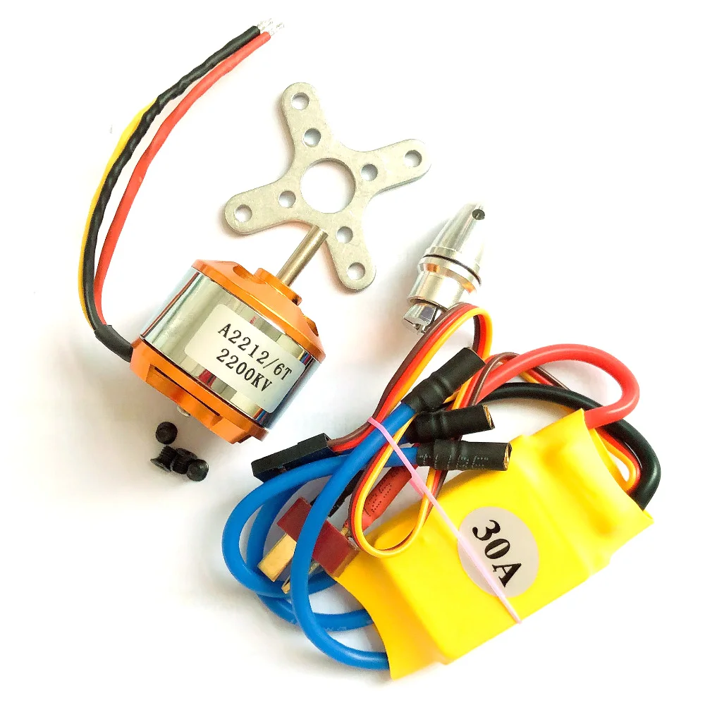 Бесщеточный двигатель XXD A2212 2212 2200KV с 30A бесщеточным ESC для радиоуправляемого