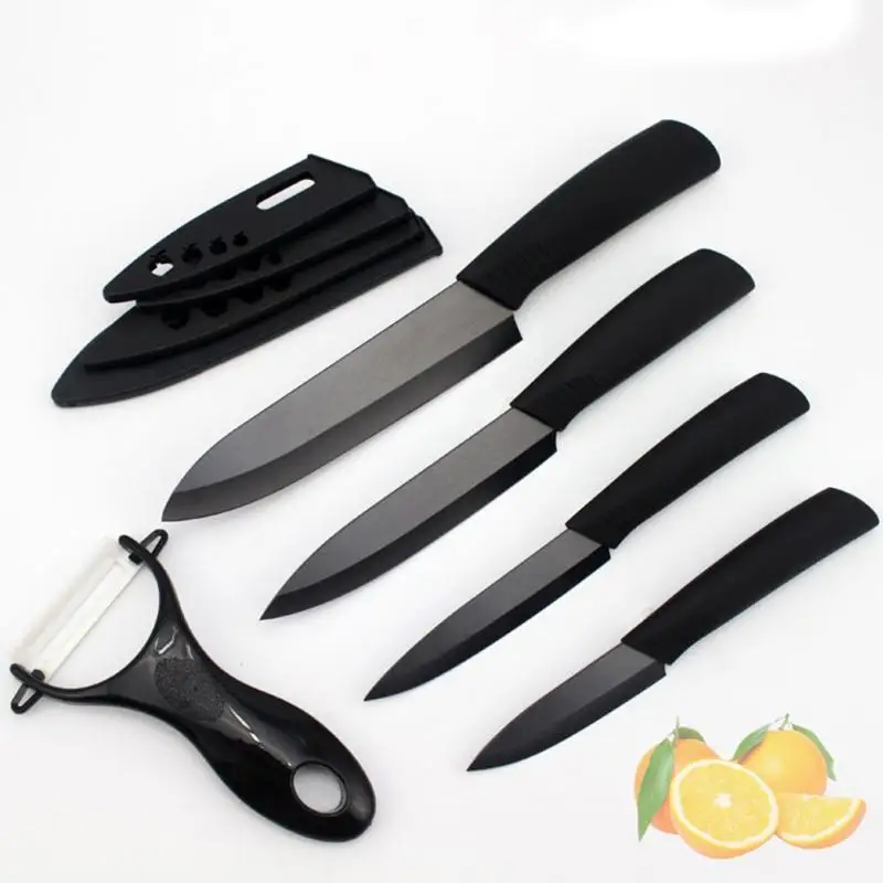Black Blade Ceramic Knife sets for kitchen knives set ABS Handle Kitchenware with peeler 3&quot4&quot5&quot6&quot inch Kitchen knife | Дом и