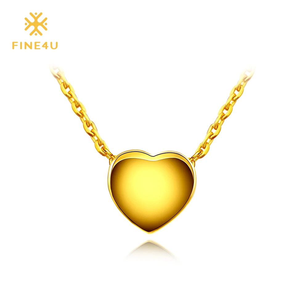 Новинка 2018 ожерелье с подвеской в форме сердца FINE4U N022 цепочка из нержавеющей