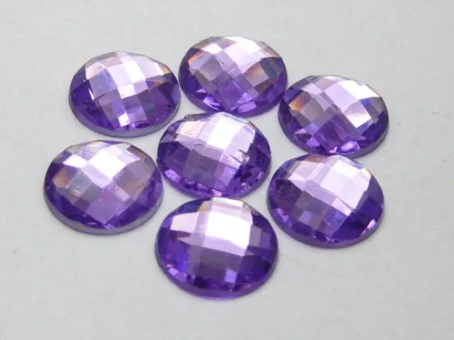 Круглые акриловые бусины без отверстий большие смешанные цвета стразы с плоским