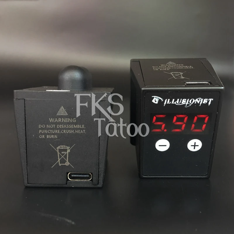 ФКС 1 шт. мини Беспроводной товары для татуировки 4 V-11 V Регулируемый Мощность банк ЖК-дисплей Экран Питание татуировки постоянного тока или RCA разъем для боди-арта