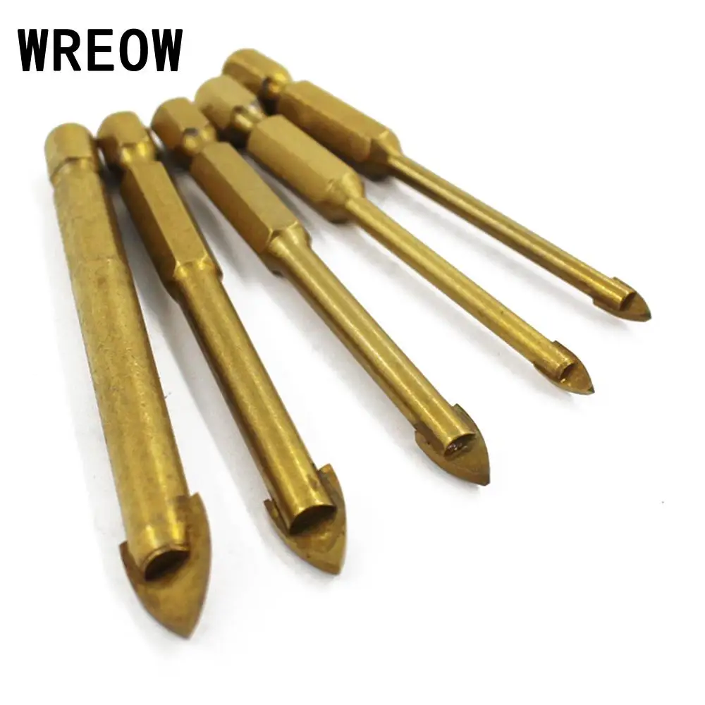 Набор сверл для стекла с шестигранным хвостовиком комплект из 5 насадок