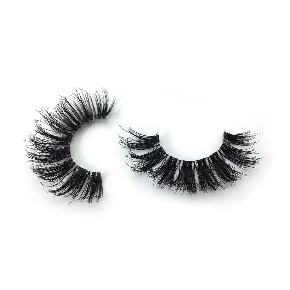 

NEW Transparent stem Mink Hair Eyelashes Reusable Natural 3D Mink Messy natural False Eyelash Full Strip Eyelashes Extension