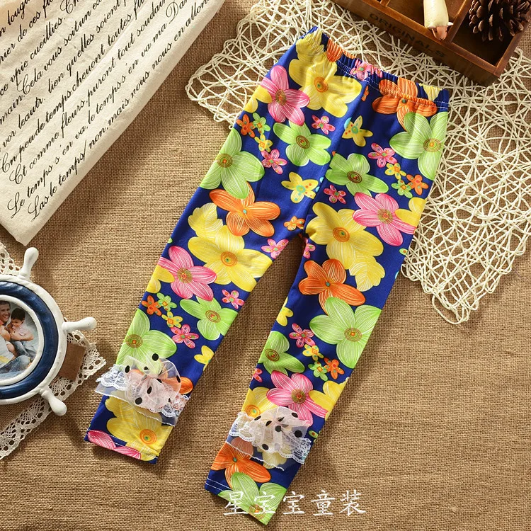 wholesale 2014 autumn children's clothing girls pants skinny stretch leggings Korean children Slim Leggings nine | Мать и ребенок
