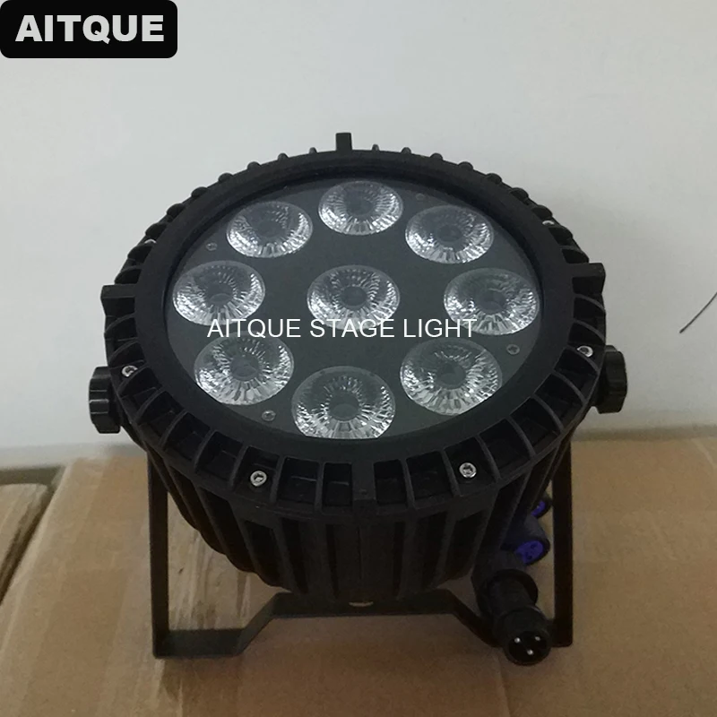 للبيع 9x18w Rgbwa Uv 6 في 1 ضوء المرحلة Led ، مقاوم للماء ، مع علبة ، 12 قطعة/صندوق
