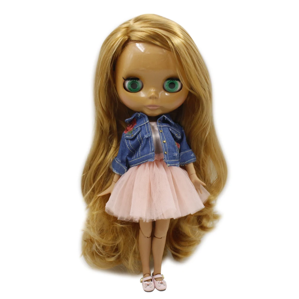 Ледяной DBS Blyth 1/6 bjd кукла шарнирное тело фабрика темно куклы кожи BL331 дикой боковой шнуровкой с бахромой