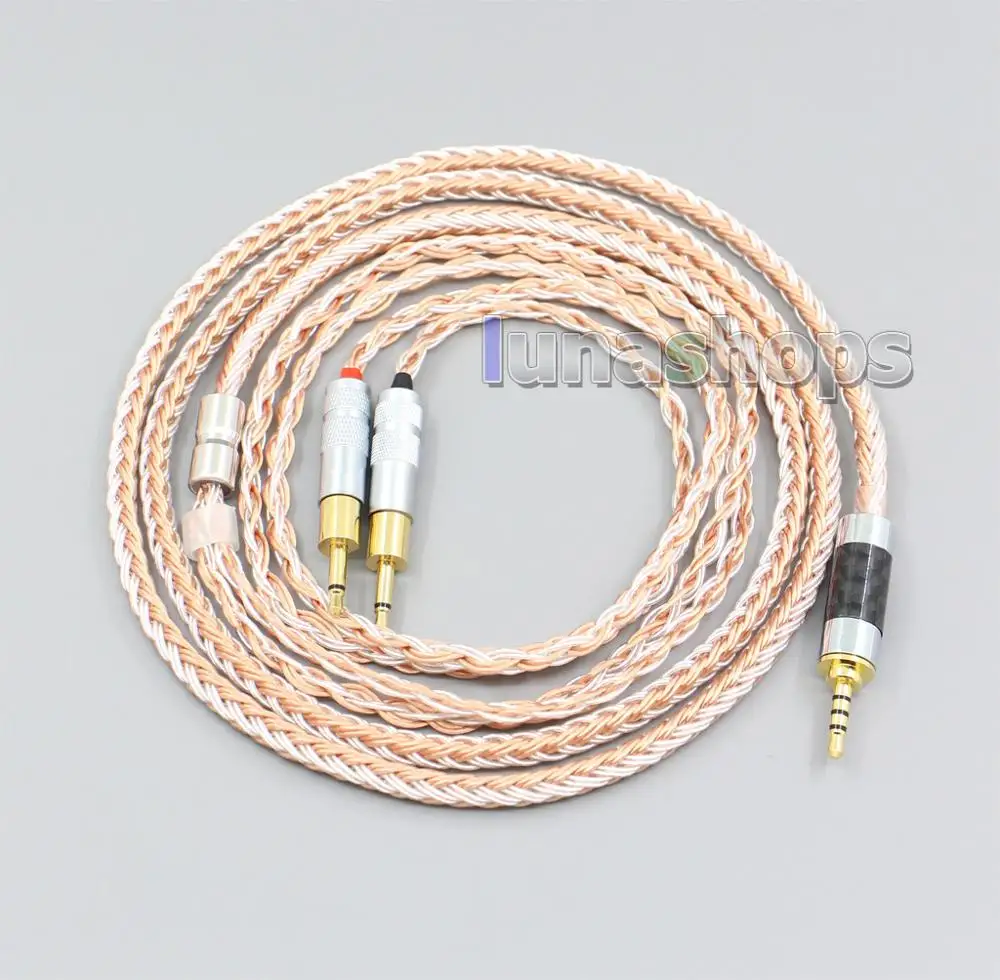 2,5 мм 3,5 мм XLR TRRS сбалансированный 16 ядерный OCC Серебряный смешанный кабель для наушников для Sennheiser HD700 LN005788