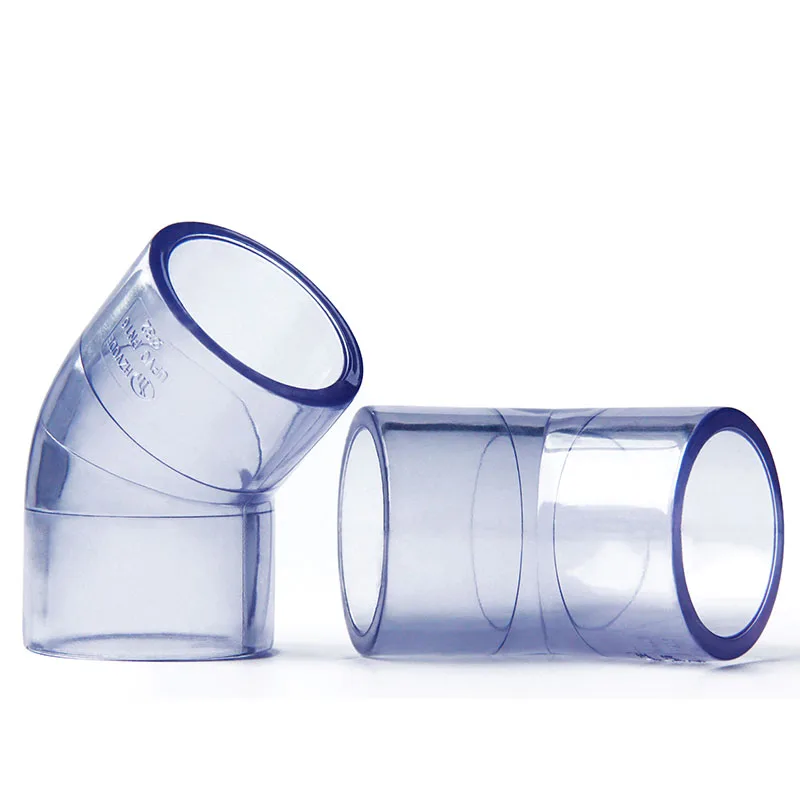 45 градусов локоть UPVC прямой изгиб водопроводные фитинги для аквариума DIY