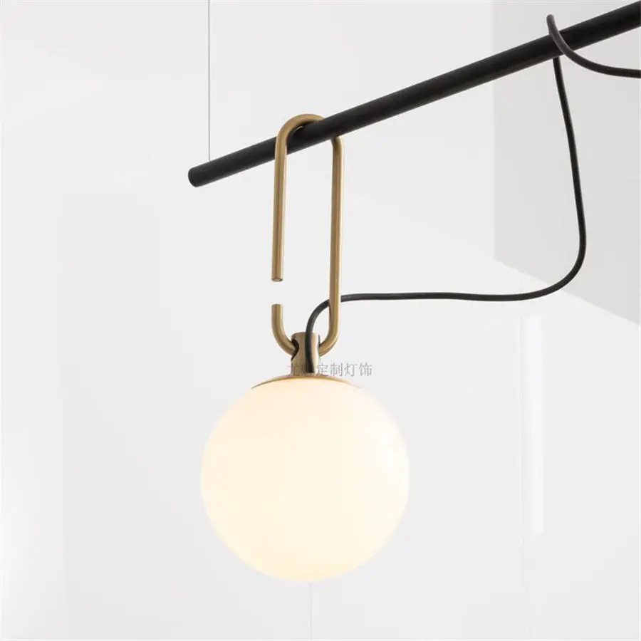 postmodern Elegant lines design glass globe chandelier lighting for living room bar home deco hang lamp nordic led light fixture | Освещение