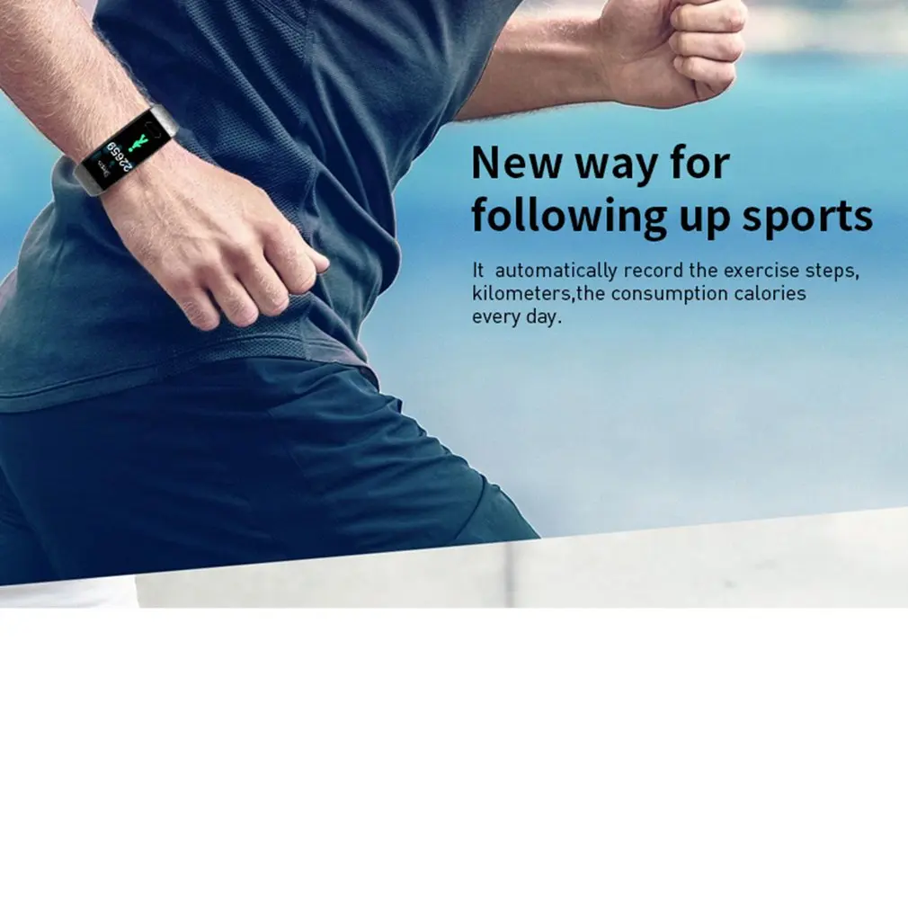 NB 202 Многофункциональный цветной экран умный Браслет монитор сердечного ритма