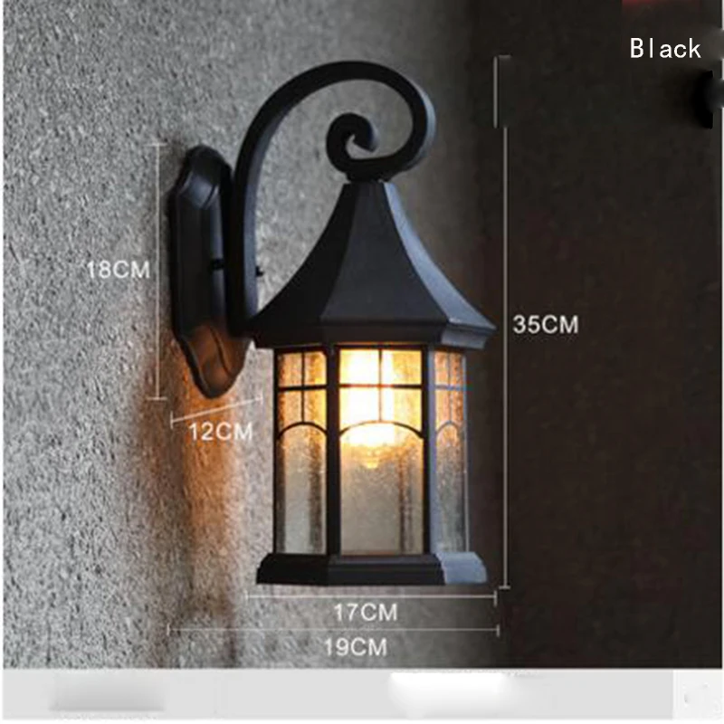 Уличная настенная лампа европейского типа старинные водонепроницаемые садовые
