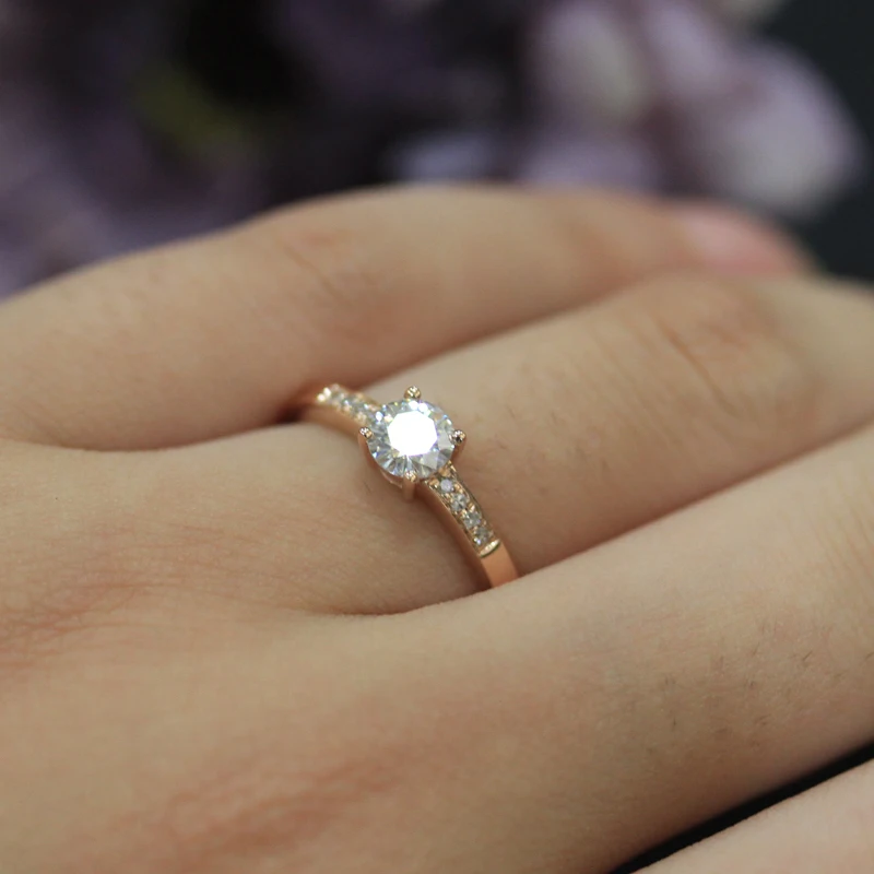 

DUPUY Elegant Engagement Ring Art Vintage Round Cut Diamond Ring Classic Designer Jewelry Women Luxury Ring Jewelry D180231