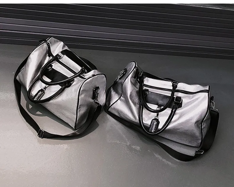Серебряная спортивная сумка Дамский багаж в упаковке Bag in дорожные сумки с биркой вещевой мешок кожаный Для Женщин Йога Фитнес sac de sport большой XA806WD
