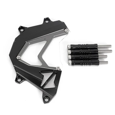 black Z800 Мотоцикл с ЧПУ Алюминий крышка переднего колеса Панель левой Защита двигателя мотоцикла крышка цепи защиты для Kawasaki Z800 Z 800 - Цвет: black