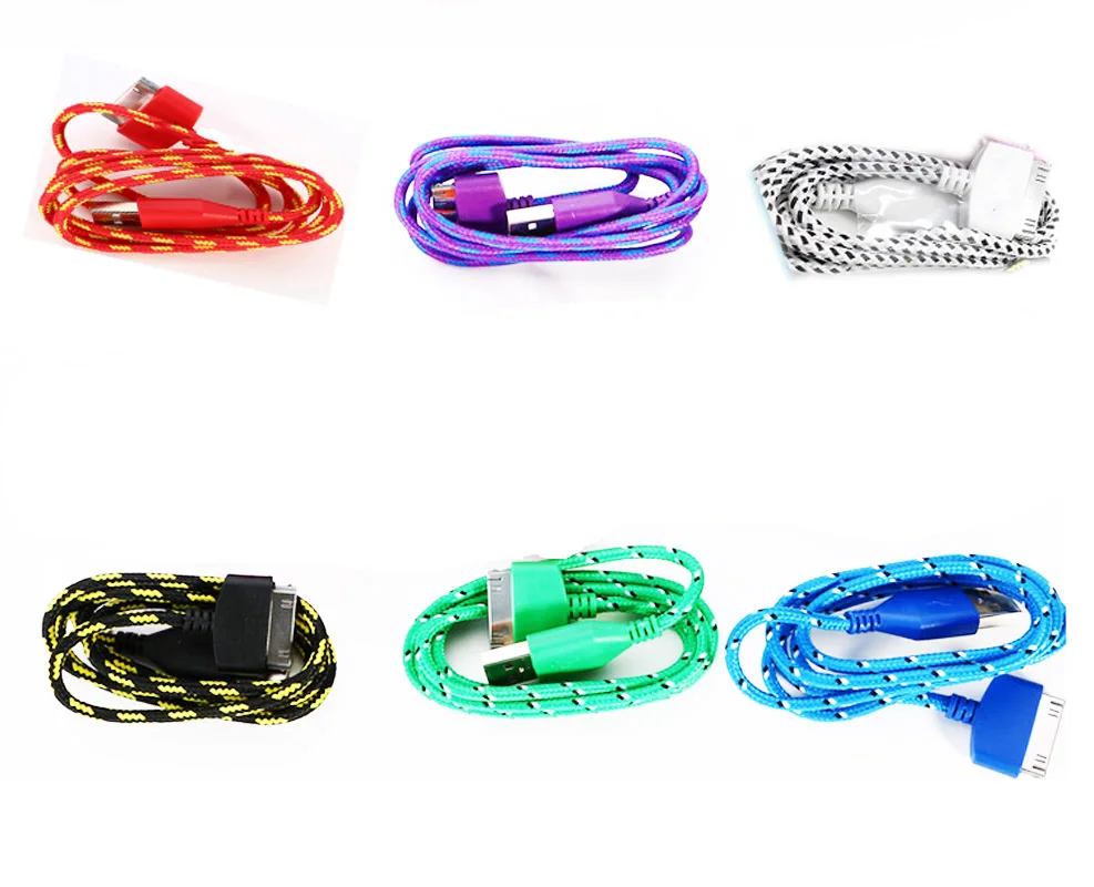 Новый 1 м плетеный нейлоновый 30 Pin к usb кабель для зарядки и синхронизации данных