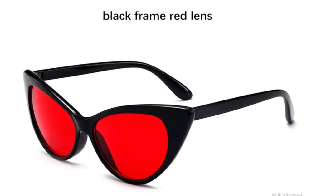 black frame red lens Кошачий глаз леопардовые солнцезащитные очки модные брендовые Оттенки для женщин Близорукость Nerd оптическая оправа Ретро Солнцезащитные очки женские сексуальные черные очки - Цвет линз: black frame red lens