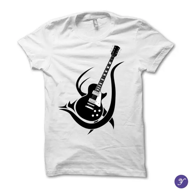 Футболка с гитарой для племени-музыкальная татуировка классный музыкальный