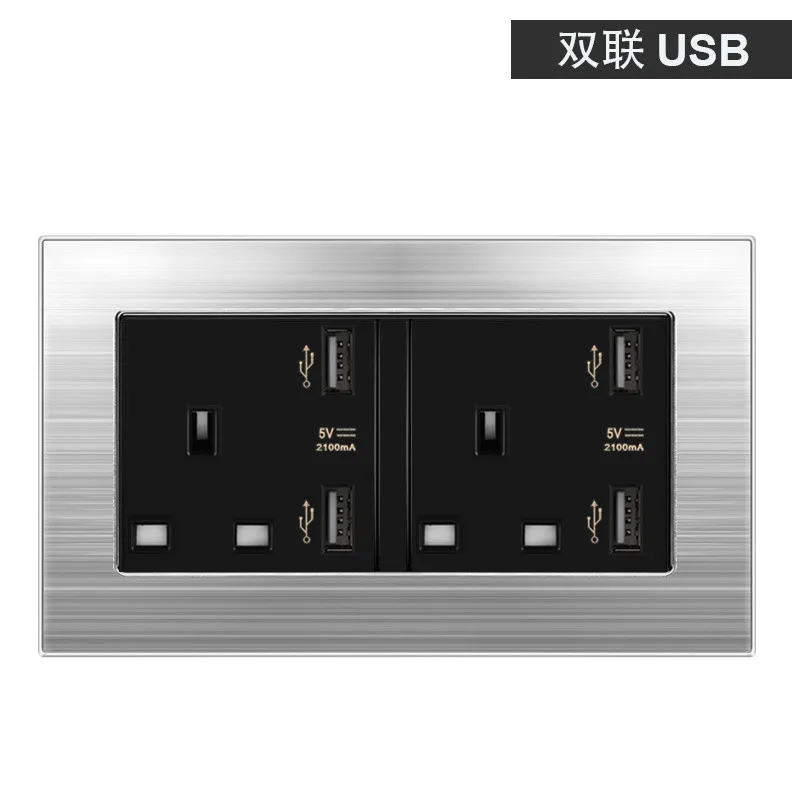 86 Тип 13A Британский порт Макао квадратный фут три отверстия разъем USB розетка