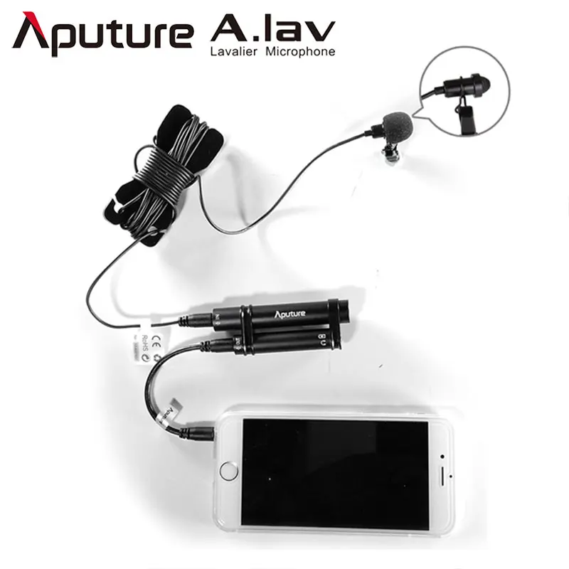 Петличный Микрофон Aputure A.lav Всенаправленный Конденсаторный использовать как с DSLR