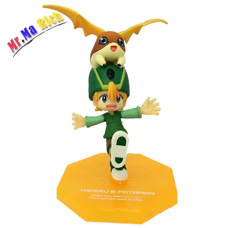 2 Tipo Digimon Adventure Takaishi Takeru & Patamon Takenouchi Sora Piyomon экшн ПВХ фигурка Коллекционная модель