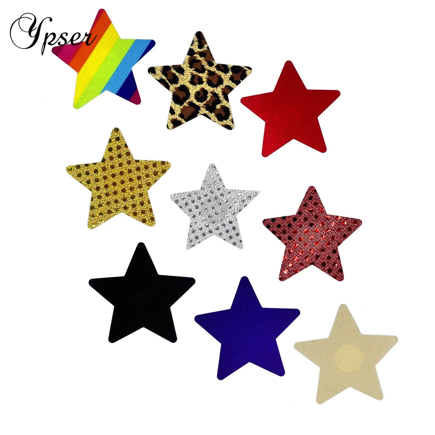 9Pair Mixed Star Ypser 5-15 пар, смешанные накладки для сосков, накладные соски, наклейки для молочной пасты, одноразовые клеящиеся интимные аксессуары - Цвет: 9Pair Mixed Star