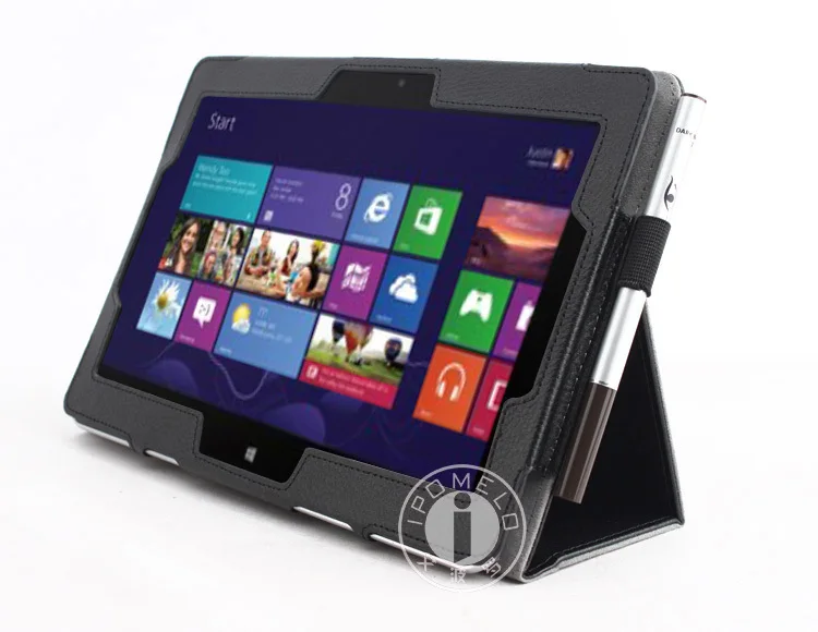 Роскошный кожаный чехол-книжка с подставкой для ASUS VivoTab Windows 8 RT TF600 Бесплатная