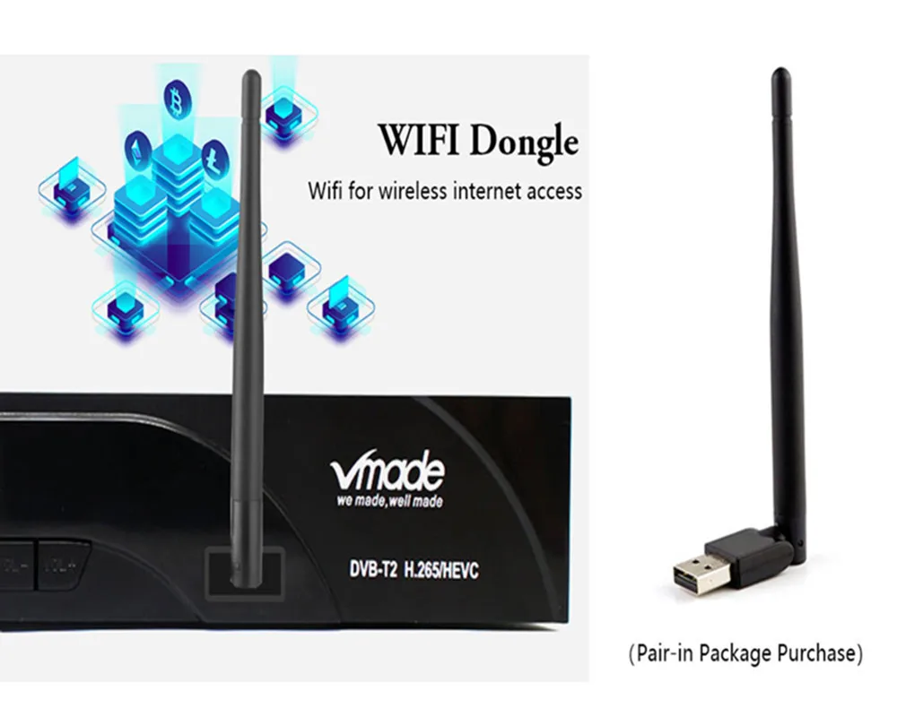 Vmade DVB T2 H.265/HEVC цифровой декодер каналов кабельного телевидения Коробки ресивера