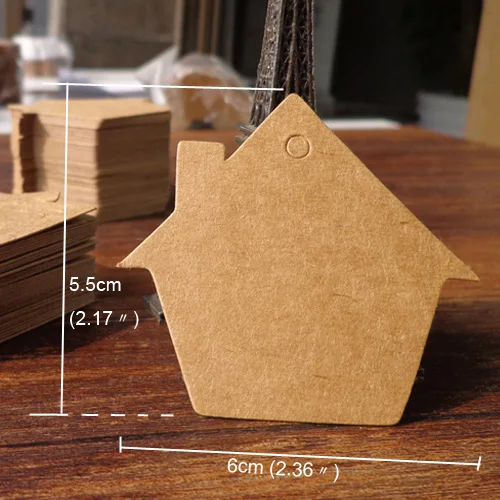 50pcs gift tag 50 шт крафт-бумажные бирки для подарков в форме домика пустая бумажная бирка свадебный подарок Цена Этикетка Висячие бирки вечерние Подарочная коробка для украшения упаковки - Цвет: 50pcs gift tag