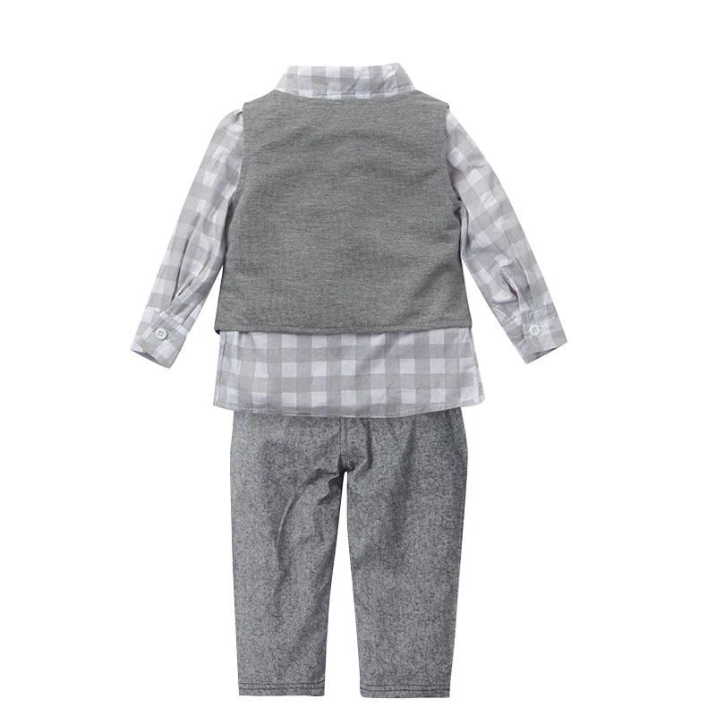 Одежда для маленьких мальчиков джентльменский Комплект из трех предметов