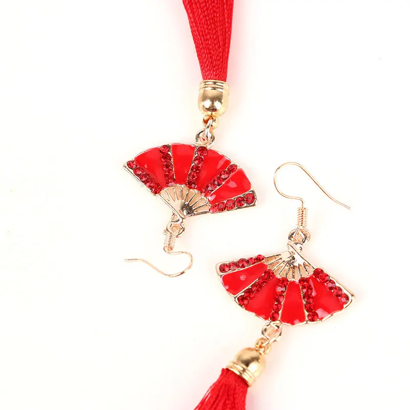 DoreenBeads, красные висячие серьги с кисточками, винтажные, ручной работы, выдалбливают, китайский узел, висячие, длинные серьги с кисточками, Женские Ювелирные изделия, 1 пара