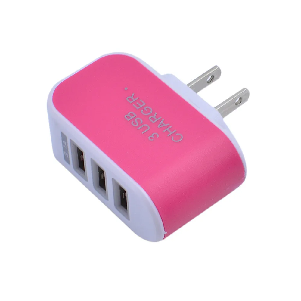 Сетевое зарядное устройство с 3 USB-портами и вилкой Стандарта США/ЕС | Электроника