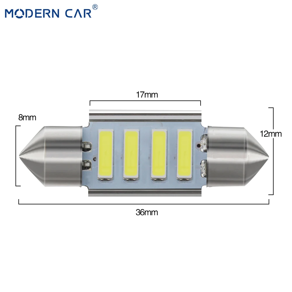 Современный автомобильный 31/36/39/41 мм C5W C10W 7020 4SMD 6SMD Автомобильный светодиодный фестон светильник s Canbus Error Free укрыты внутренной сводной настольная лампа светильник лампочка