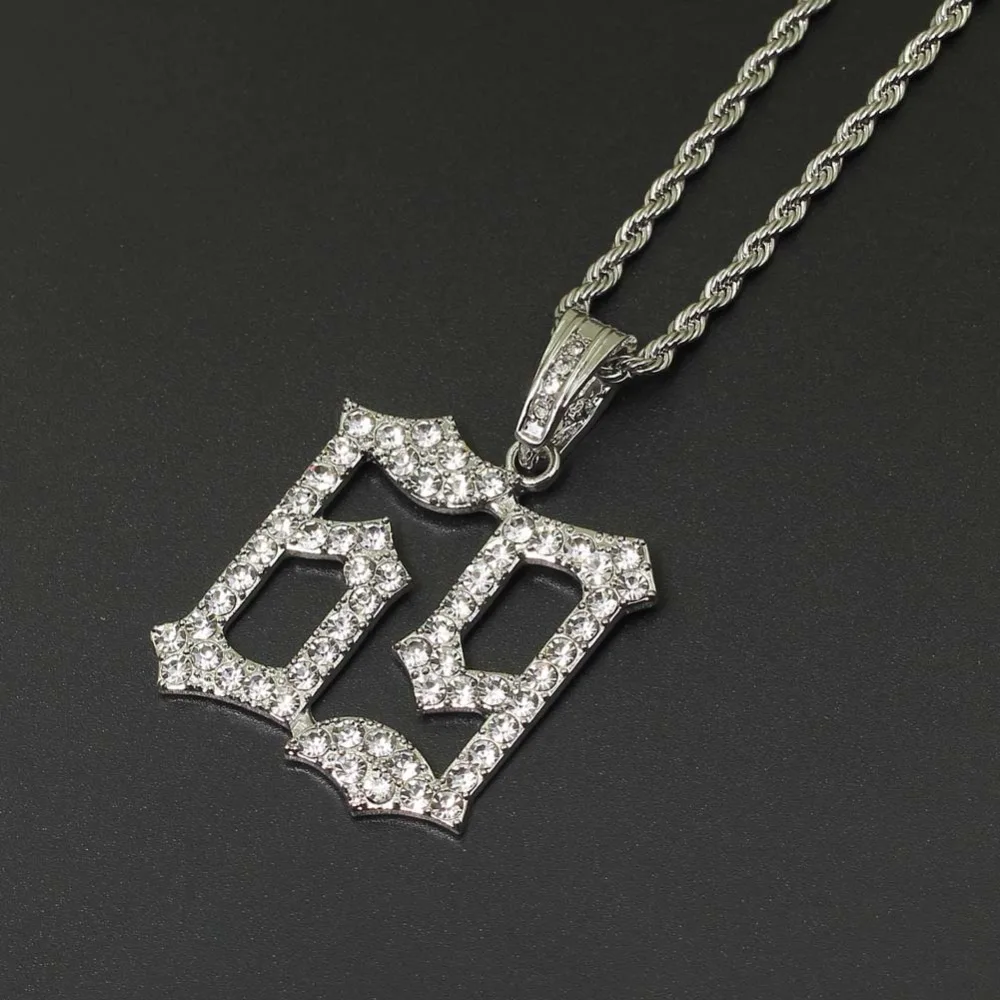 Распродажа 26 стилей BLING хип хоп кристалл кулон ожерелье ювелирные изделия для мужчин ICED OUT N01