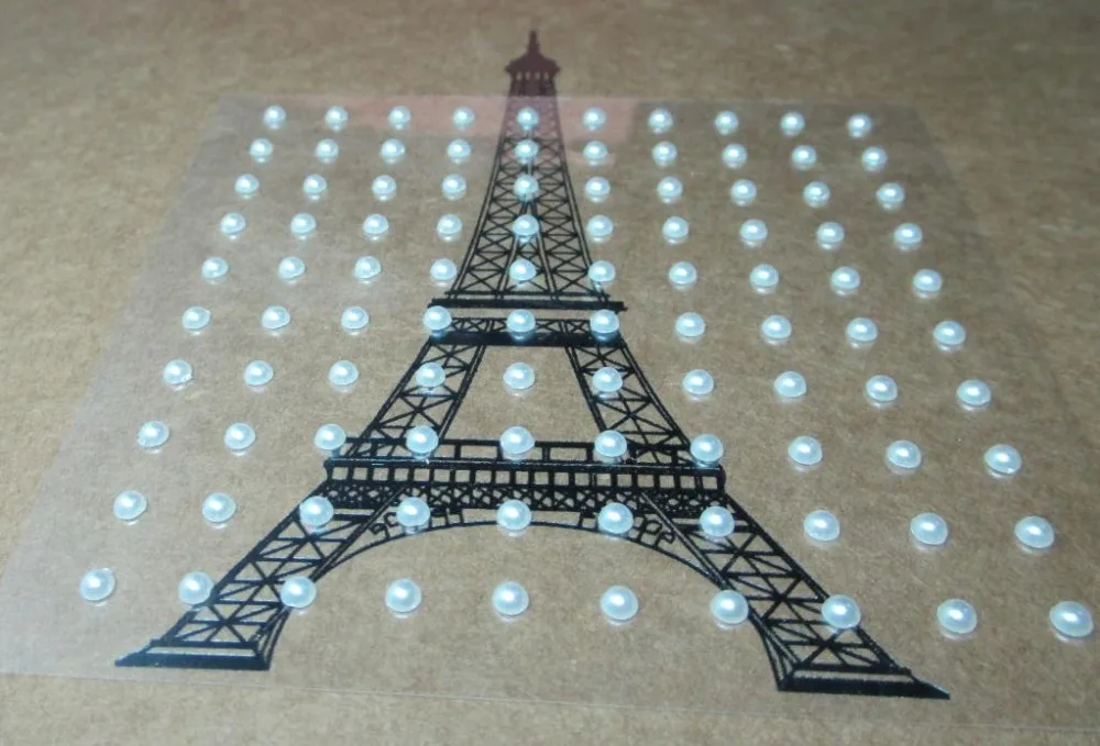 

3mm 4mm self-adhesive pearl stickers 100pcs/sheet creamy color wholesale scrapbooking stickers Free Shipping