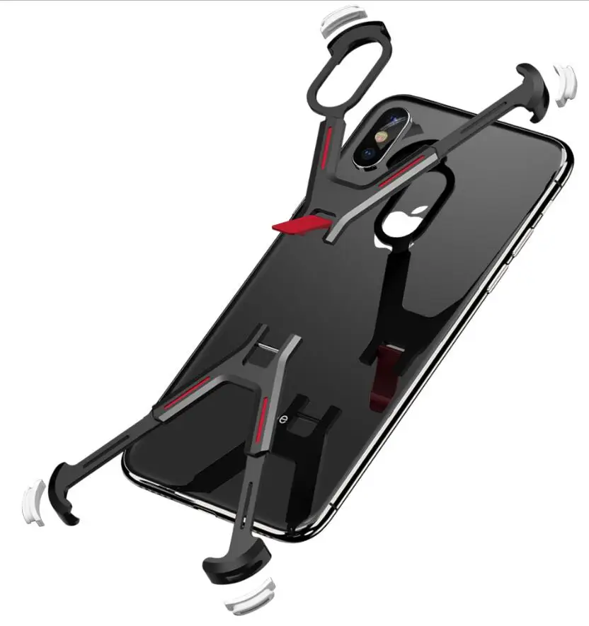Роскошный X образный металлический чехол для телефона для iphone XS X XR XS MAX задняя крышка для iphone XS Max XS противоударный чехол-бампер - Цвет: Черный