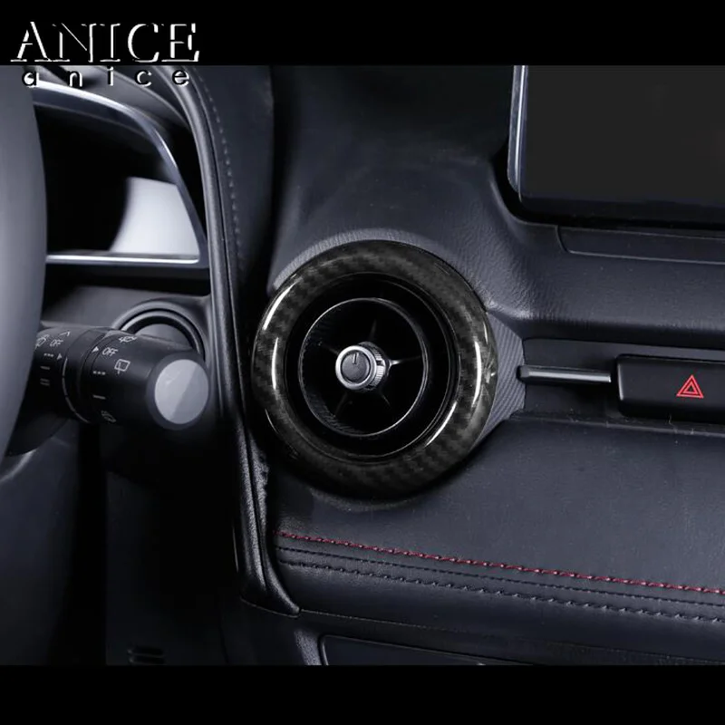 Carbon fiber color ABS DASHBOARD AIR VENT COVER SURROUND trim fit FOR MAZDA CX-3 CX3 Mazda demio Mazda2 | Автомобили и мотоциклы