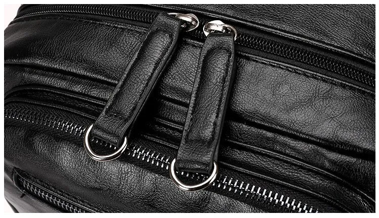 Мужской кожаный рюкзак, мужские рюкзаки для путешествий, Mochila Masculina, Черная мужская сумка для книг, рюкзак для ноутбука, Mochilas Para Hombre Man