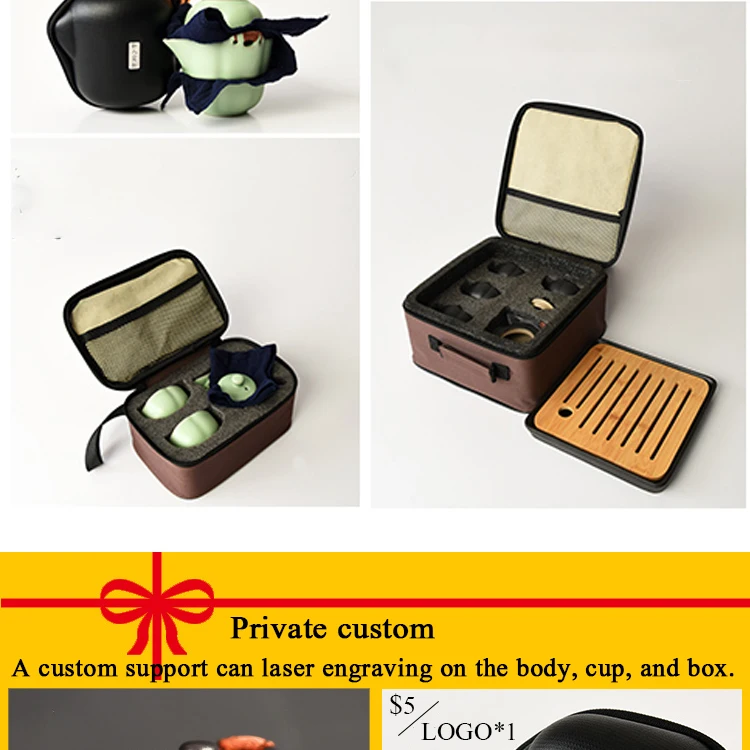 Chinese Travel Kung Fu Tea Set coffee setsCeramic Portable Teacup Porcelain Service Gaiwan Tea Cups Mug of Tea Ceremony Teapot