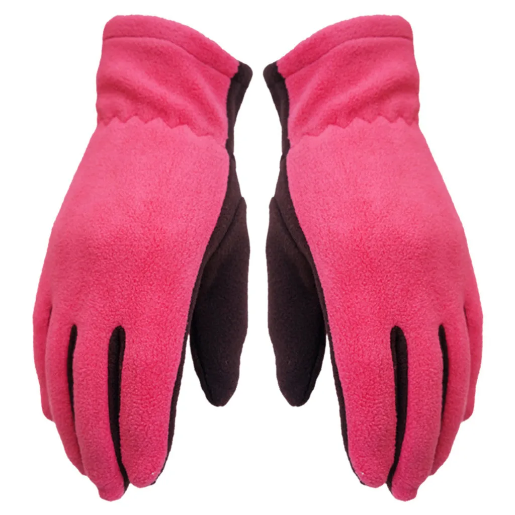 Повседневные Лоскутные ветрозащитные Теплые наручные перчатки с полным пальцем