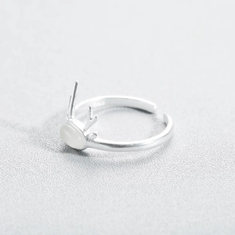 Kinitial милый олень Animal животное CZ Белый Черный опал кольца ювелирные изделия оптом