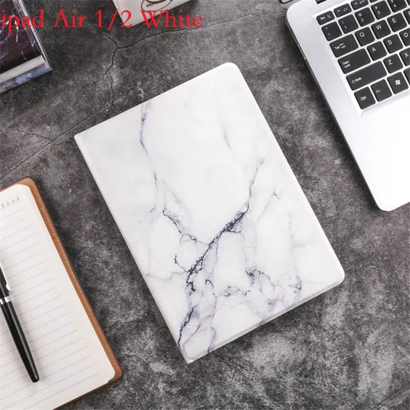 Air 1 2 White Новинка, для iPad Air 2, iPad,, 9,7, чехол, умный, ПУ, мраморный, ударопрочный, подставка для iPad 2, 3, 4, Air 1, 2, mini, 1, 2, 3, 4, чехол, 7,9 дюймов - Цвет: Air 1 2 White