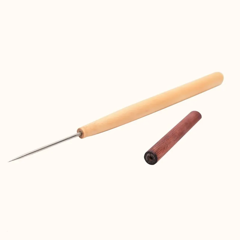 Дерево Нержавеющая сталь иглы Пробивание керамика Инструменты глины Скульптура