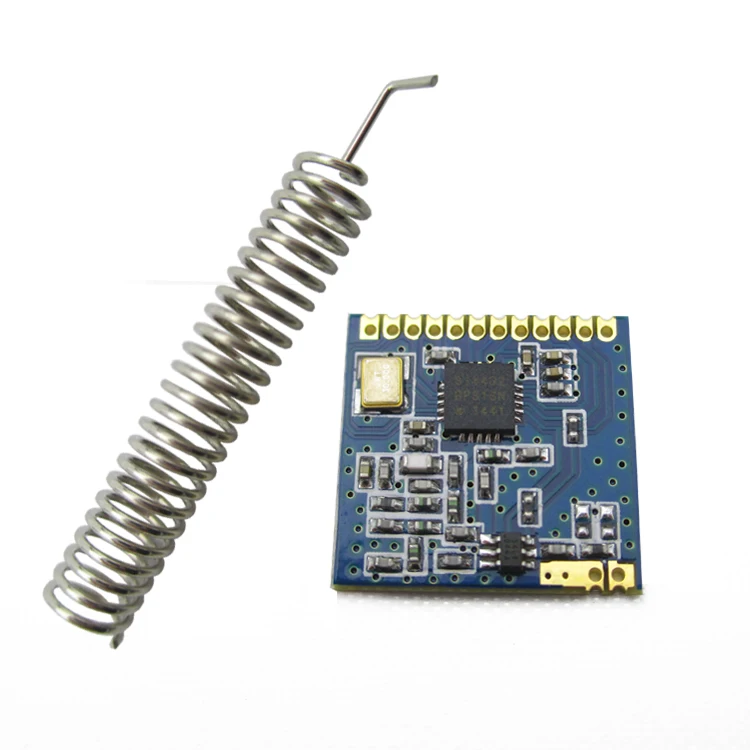 Mini SI4432 Remote Wireless Transceiver Communication Module 240MHZ-930MHZ + Spring Antenna 1000m Distance | Электроника