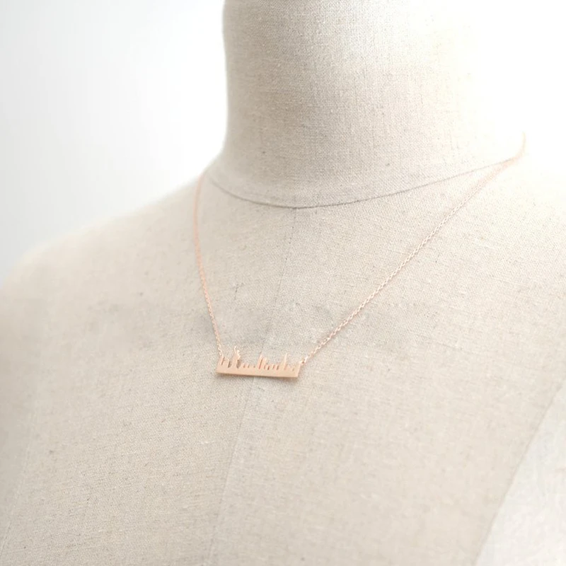 Модные ожерелья с изображением городского пейзажа подвесками Нью Йорка памятные