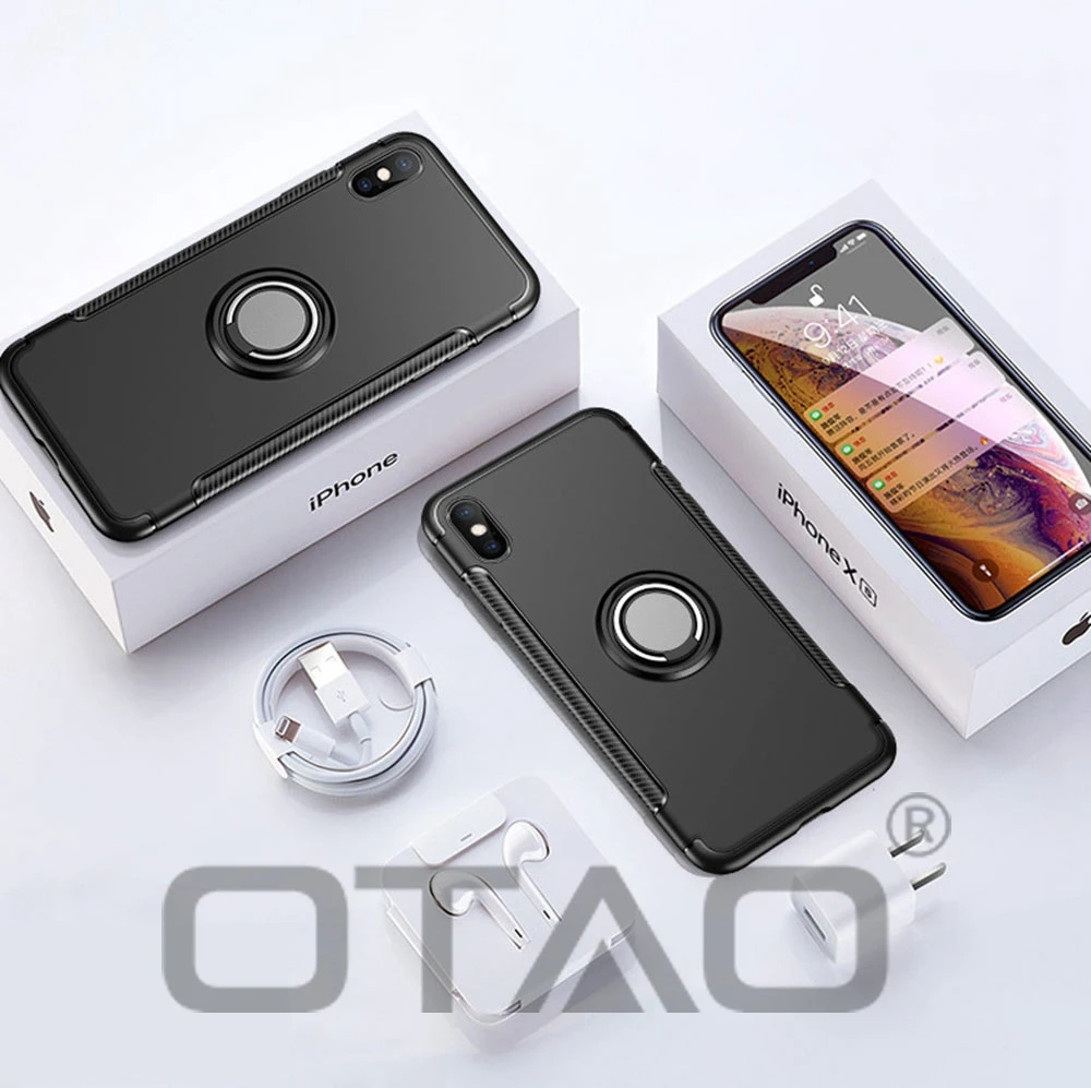 OTAO магнитный держатель для телефона с кольцом на палец чехол iPhone XS MAX XR X 8 7 6 6s Plus